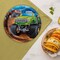 8 Count Monster Truck Party Paper Dessert Plates 7 Inch Disposable Tableware for Kids Birthday Celebration